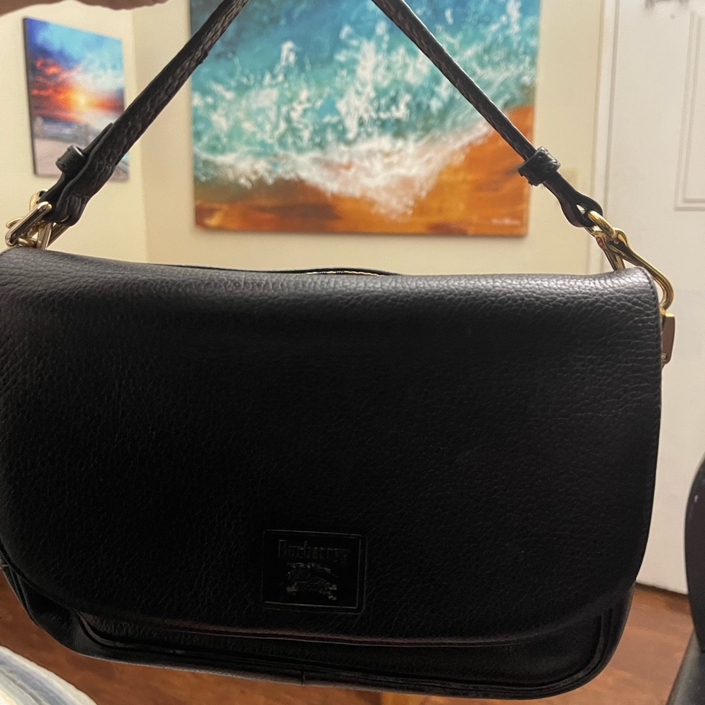 Burberry Black Leather Shoulder Bag